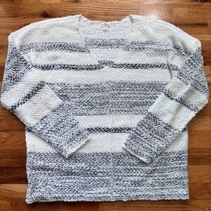 Mason and Belle Cozy blue and white Striped Sweater. Size L BNWOT
